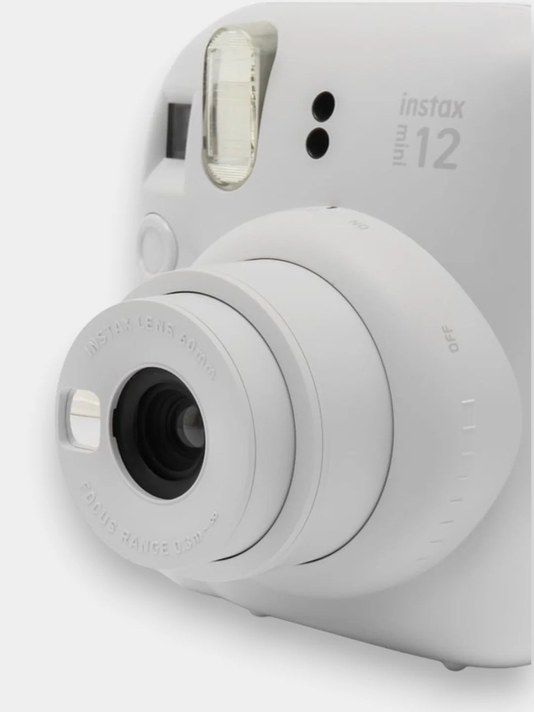 Белый фотоаппарат моментальной печати Fujifilm Instax Mini 12