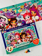 Ходилка детская Бродилка для детей Настольная игра Энчантималс учим буквы азбука фея мульт