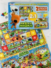 Настольная детская игра бродилка Ходилка мультик Мимимишки Тучка Кеша Цыпа медвежонок