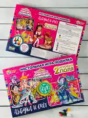 Настольная игра для девочек Бродилка Ходилка Энчантималс Азбука счет Enchantimals мультики