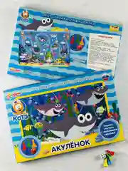 Развивающая настольная ходилка игра Настолка детская с фишками кубиком Акулёнок акула котэ
