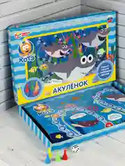 Развивающая настольная ходилка игра Настолка детская с фишками кубиком Акулёнок акула котэ