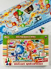 Настольная игра для детей Ходилка бродилка Фиксики с фишками Нолик Симка из мультфильма