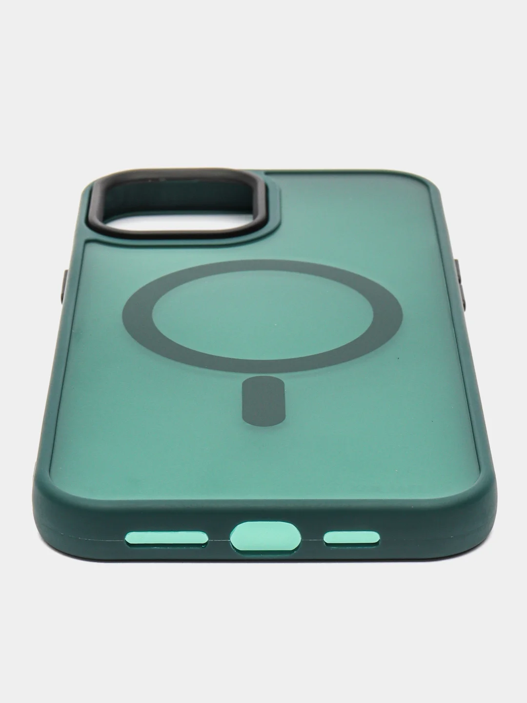 Лесной зеленый чехол силиконовый матовый MagSafe для iPhone 11 12 13 14 15 16 Pro Max