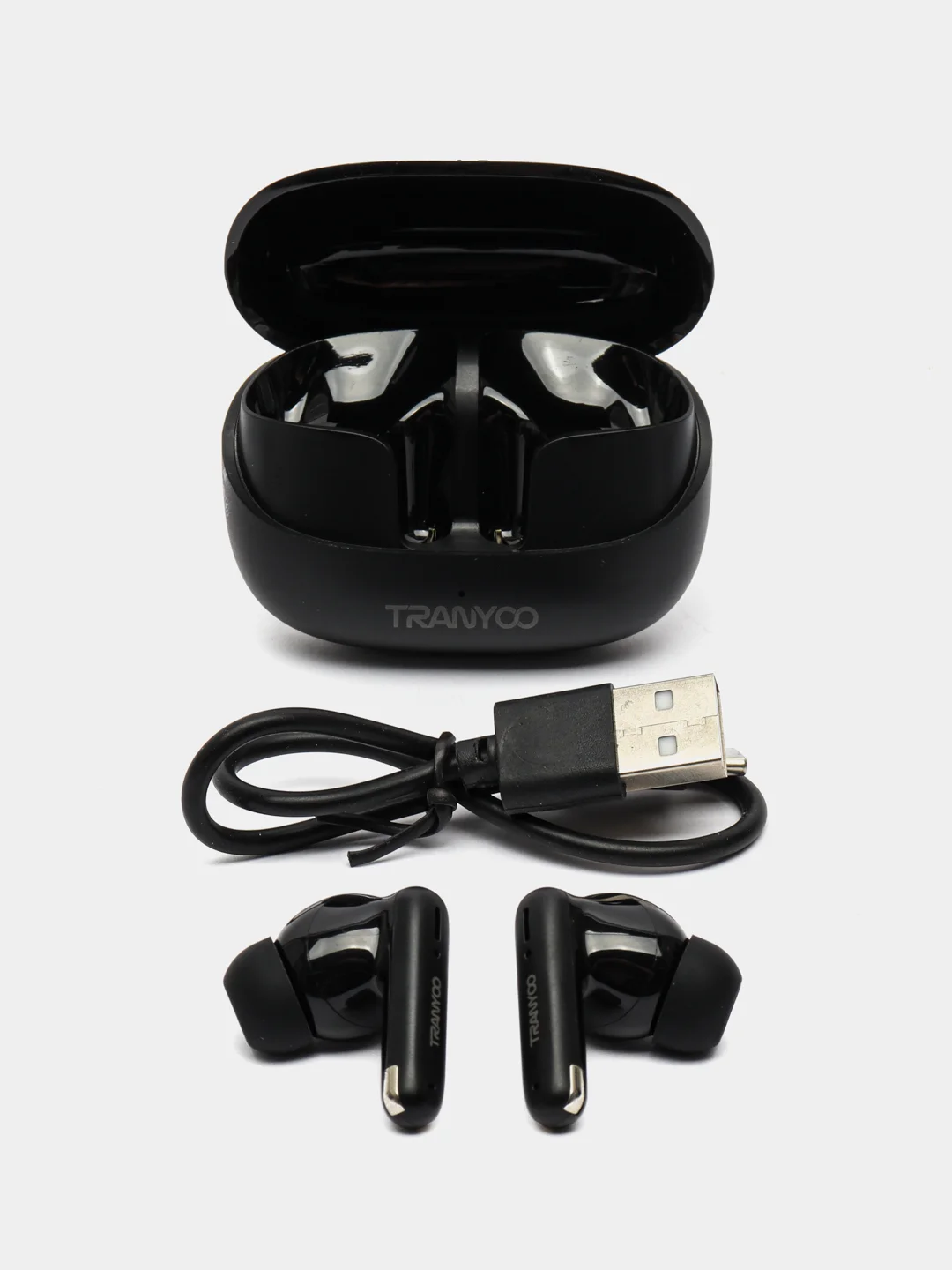 Черный беспроводные наушники TRANYOO Wireless Stereo Earphone TWS, T-M26 вакуумные