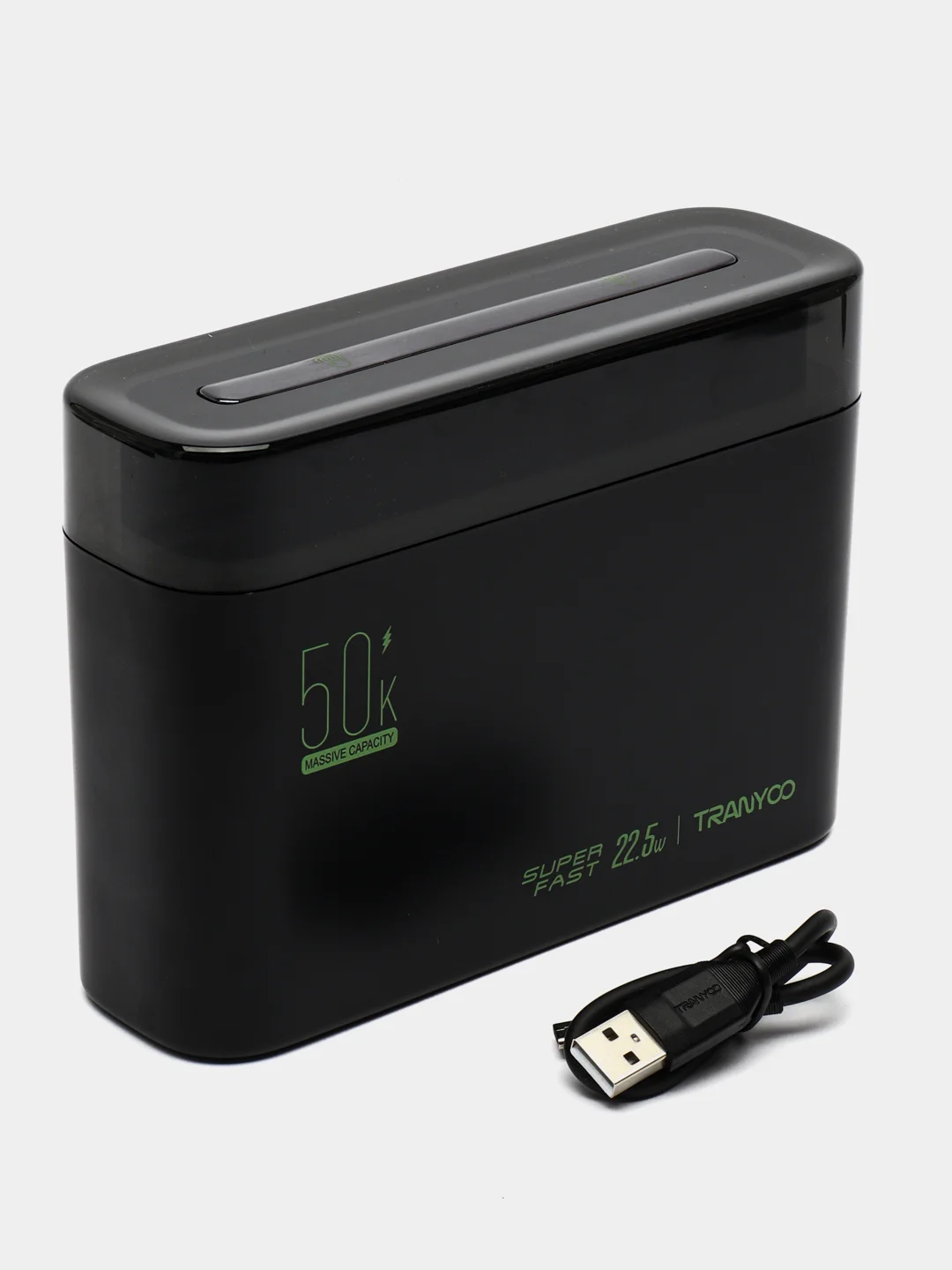 Внешний аккумулятор TRANYOO T-L5, повербанк 50000 mAh с функцией быстрой зарядки и ночника