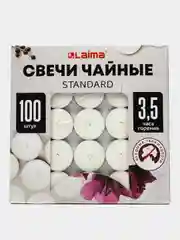 Свечи чайные Laima, 609198, подарочный набор 100 штук, до 3,5 часов горения, в гильзе