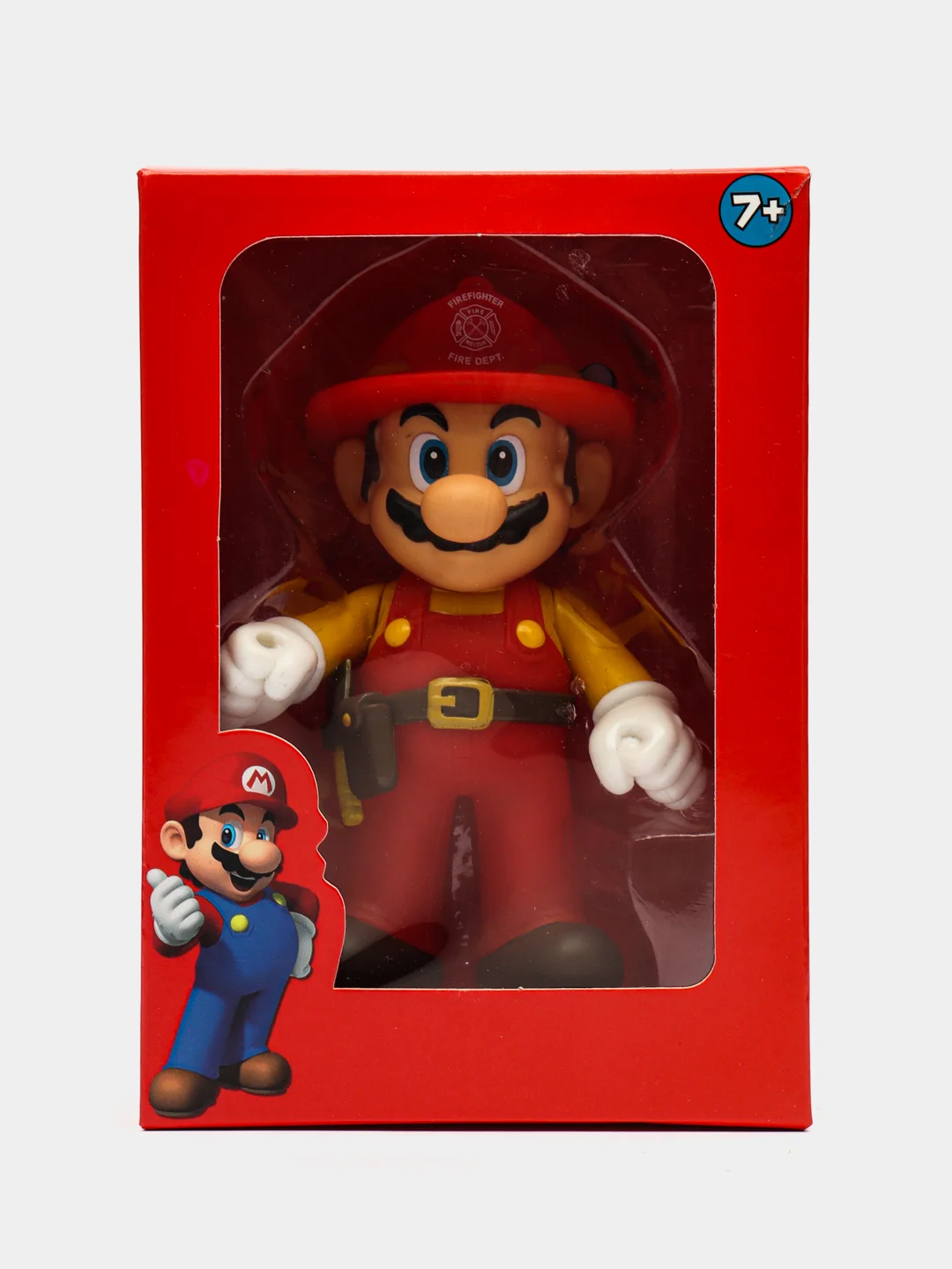 Разноцветный фигурка: Mario (Марио Пожарный) 12см.