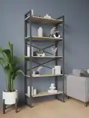 Белый стеллаж Лофт 5 цветов (5 полок)