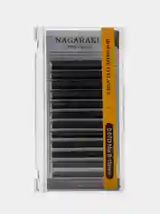 Ресницы для наращивания Nagaraku MIX 8-15 mm (Нагараку), изгиб C, D, 3D, черные
