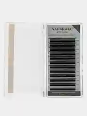Ресницы для наращивания Nagaraku MIX 8-15 mm (Нагараку), изгиб C, D, 3D, черные