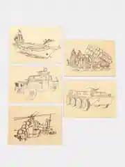 Набор для выжигания по дереву, деревянные, 5 штук 10 рисунков, 15x21 см, Brauberg Hobby