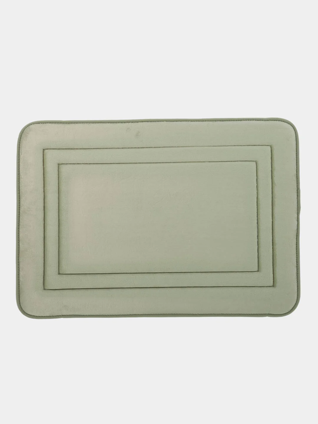 Коврик для ванной DeNASTIA "Soft Collection" 55x80см, мемори, оливковый