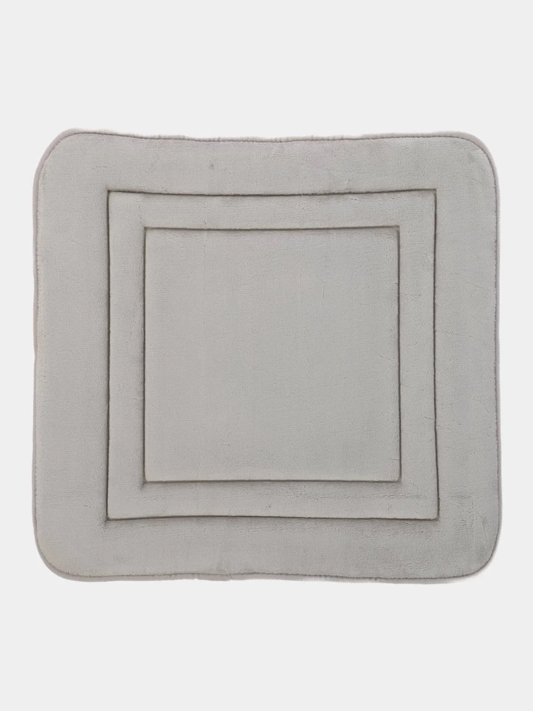 Коврик для туалета DeNASTIA "Soft Collection" 50x50см, мемори, серый