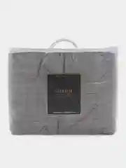 Покрывало DeNASTIA вельвет 240x260см, цвет серый