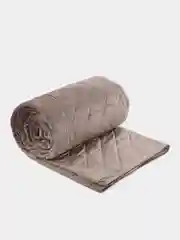 Покрывало DeNASTIA велюр 260x260см, цвет светло-коричневый