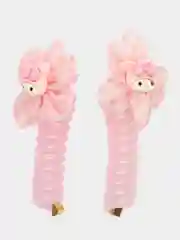 Розовый детские заколки-пружинки, 2 шт