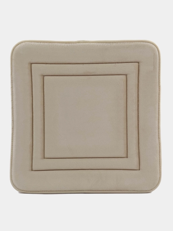 Коврик для туалета DeNASTIA "Soft Collection" 50x50см, мемори, молочный