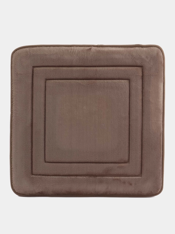 Коврик для туалета DeNASTIA "Soft Collection" 50x50см, мемори, бежевый