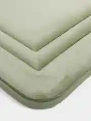 Коврик для туалета DeNASTIA "Soft Collection" 50x50см, мемори, оливковый