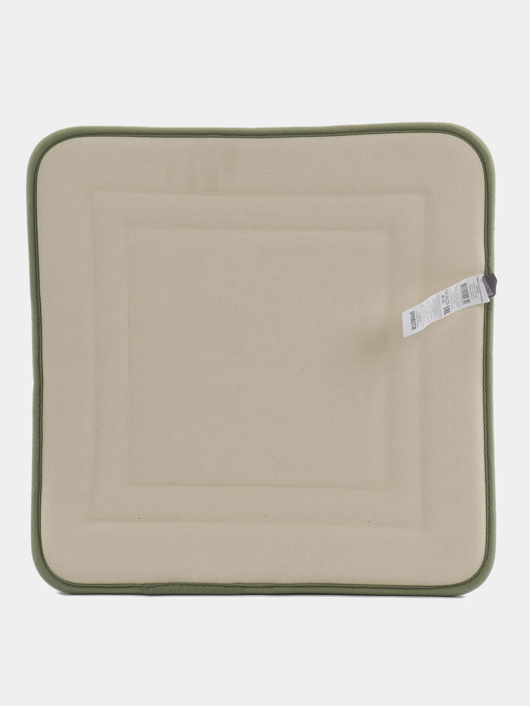 Коврик для туалета DeNASTIA "Soft Collection" 50x50см, мемори, оливковый