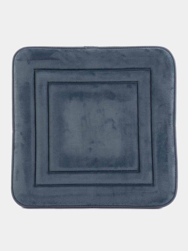Коврик для туалета DeNASTIA "Soft Collection" 50x50см, мемори, синий
