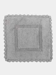 Коврик для туалета DeNASTIA 50x50см "кружево", хлопок, цвет светло-серый