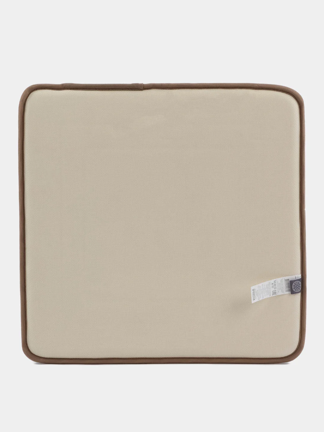 Коврик для туалета DeNASTIA "Soft Collection" 50x50см, мемори, бежевый