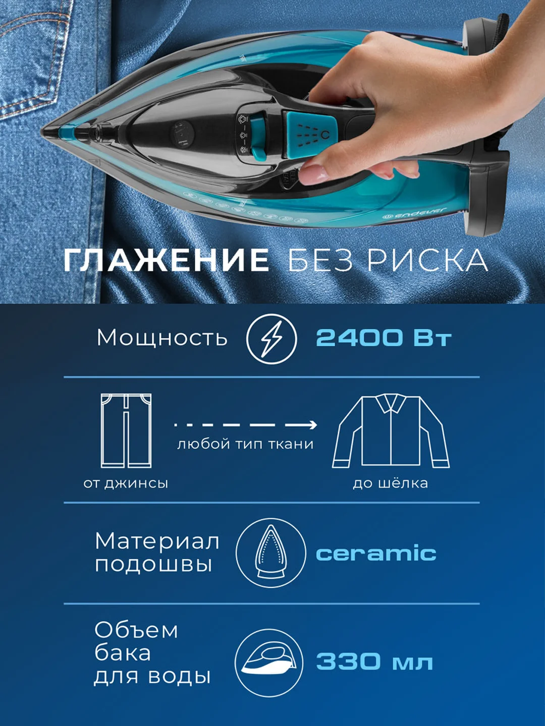 Утюг электрический Endever Delta-227