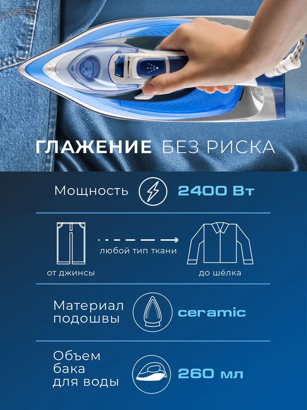 Электрический утюг ENDEVER DELTA-217