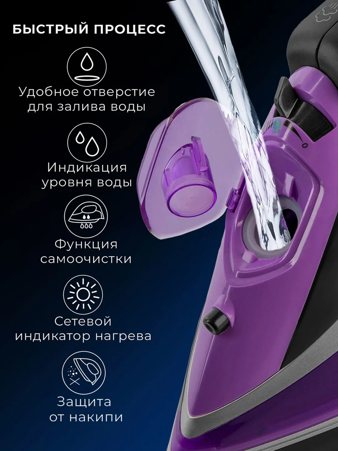 Электрический утюг ENDEVER DELTA-222