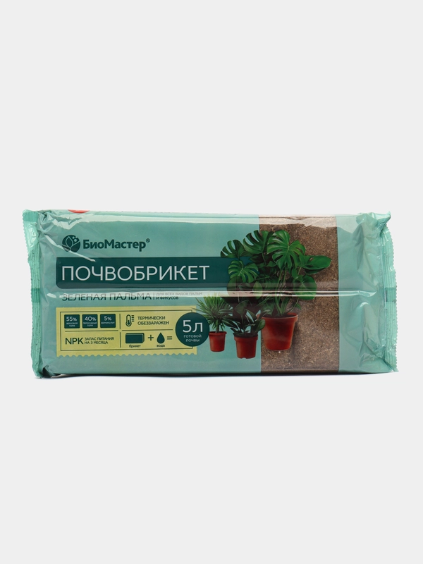 Почвобрикет Зеленая Пальма 5л (14шт)