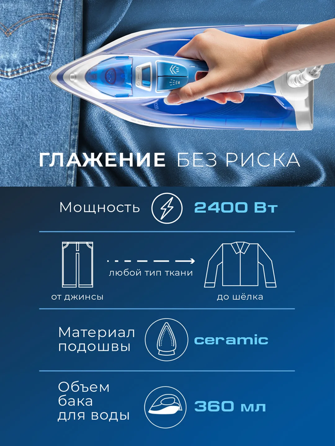 Электрический утюг ENDEVER DELTA-219