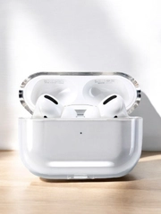 Чехол для наушников Apple AirPods Pro прозрачный, силиконовый, Аирподс про