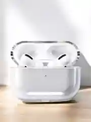 Чехол для наушников Apple AirPods Pro прозрачный, силиконовый, Аирподс про