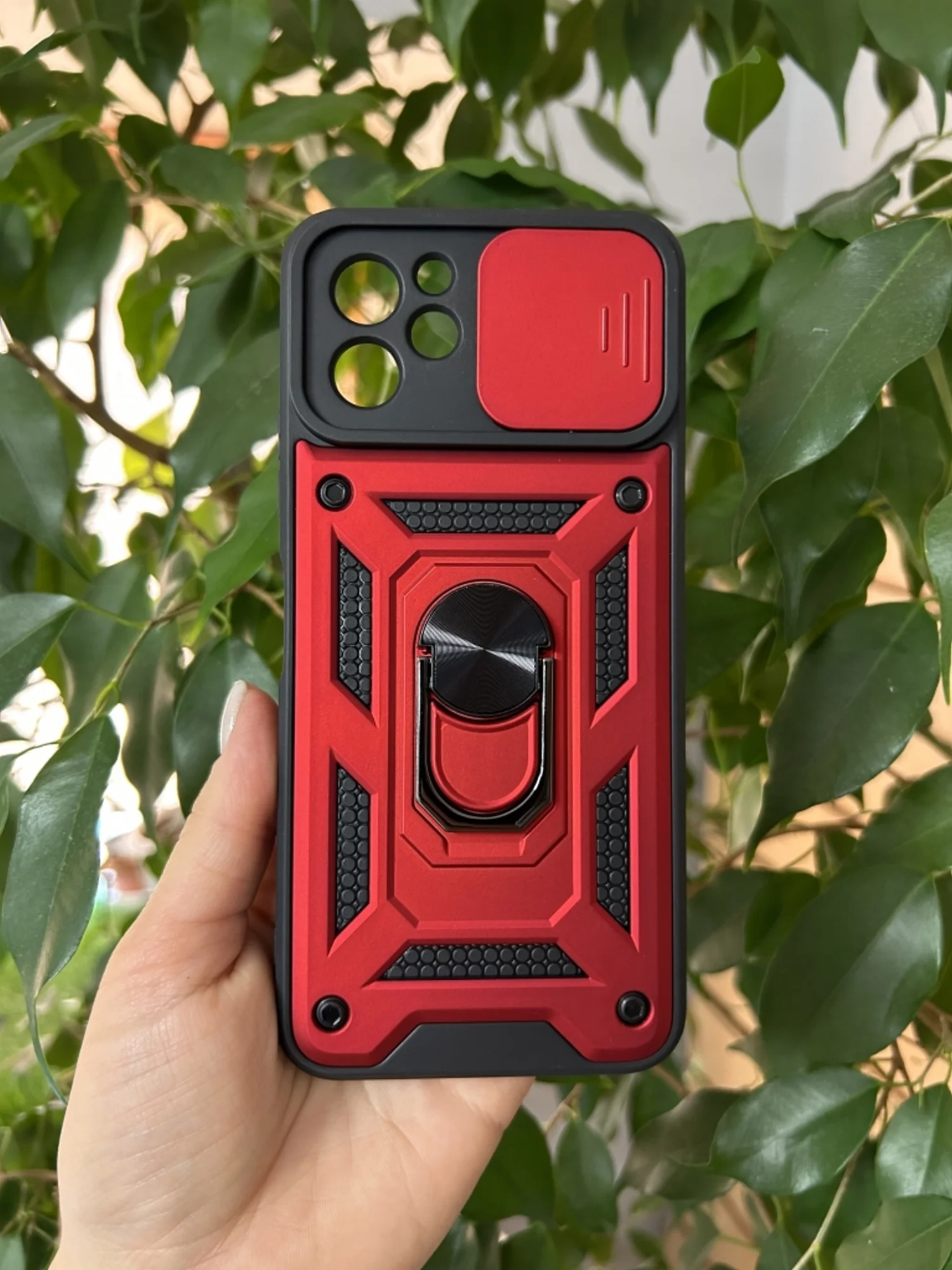 Красный чехол противоударный armors для Huawei Nova Y61 / Нова У61 с защитой камеры