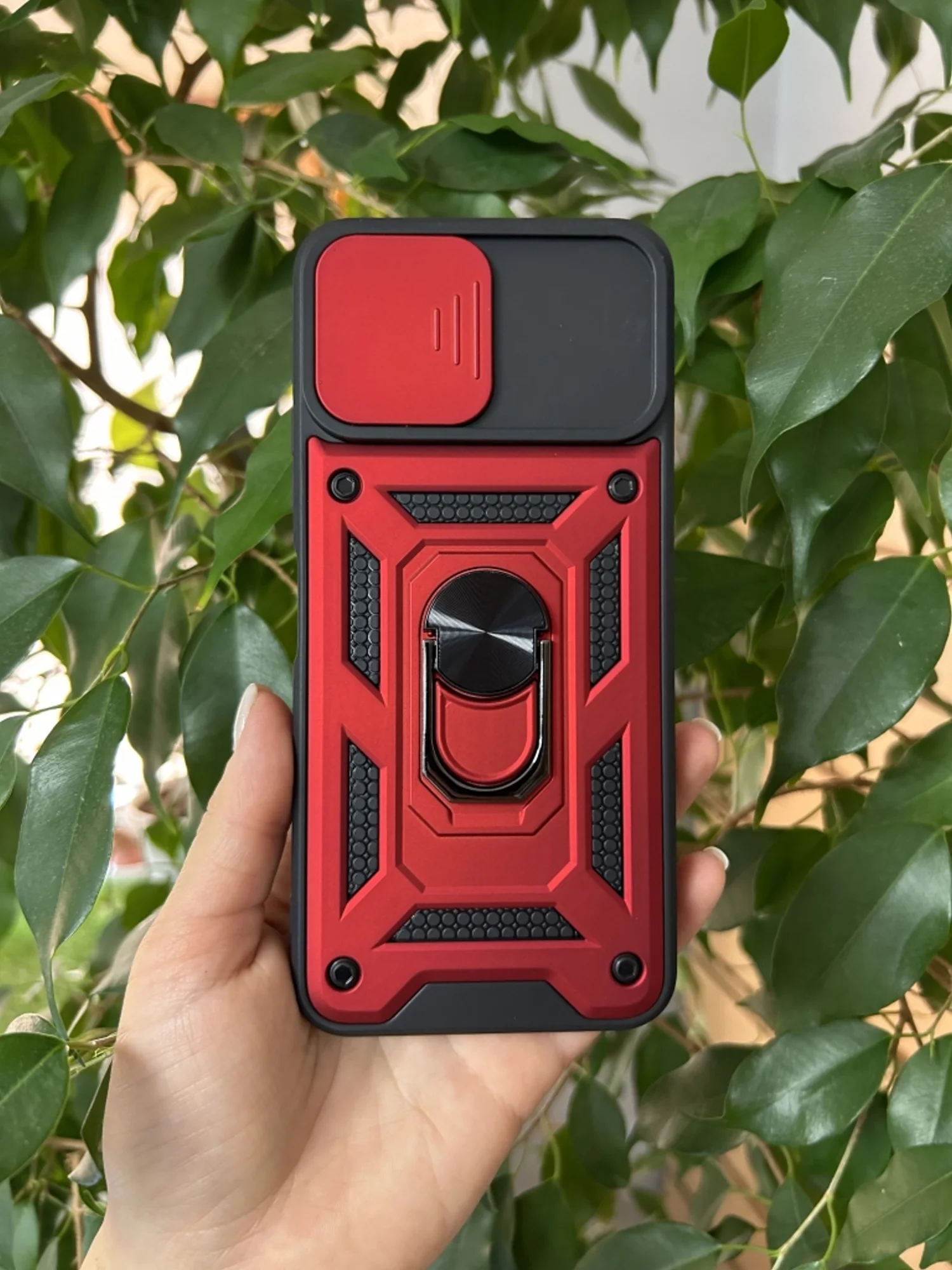 Красный чехол противоударный armors для Huawei Nova Y61 / Нова У61 с защитой камеры