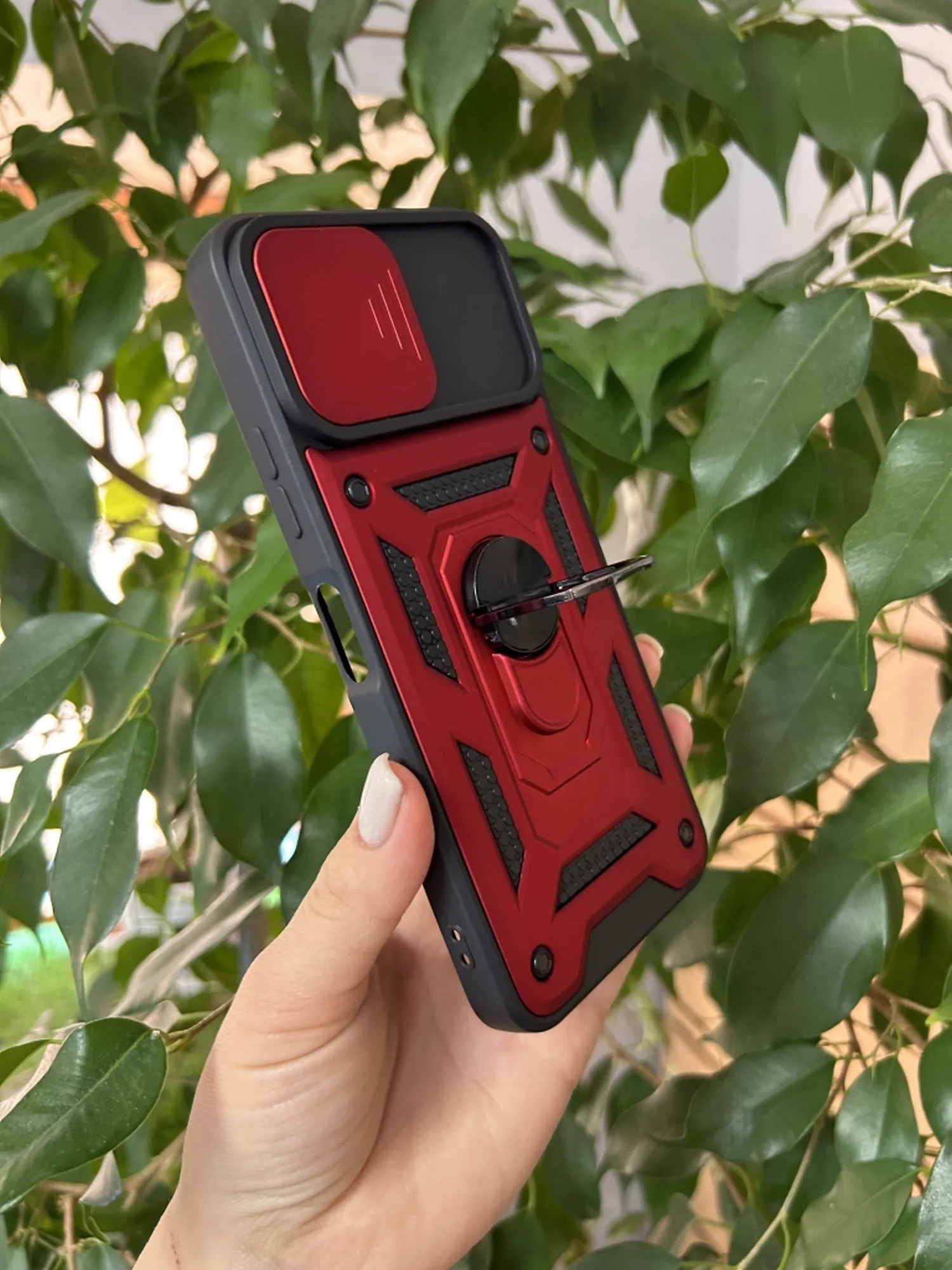 Красный чехол противоударный armors для Huawei Nova Y61 / Нова У61 с защитой камеры