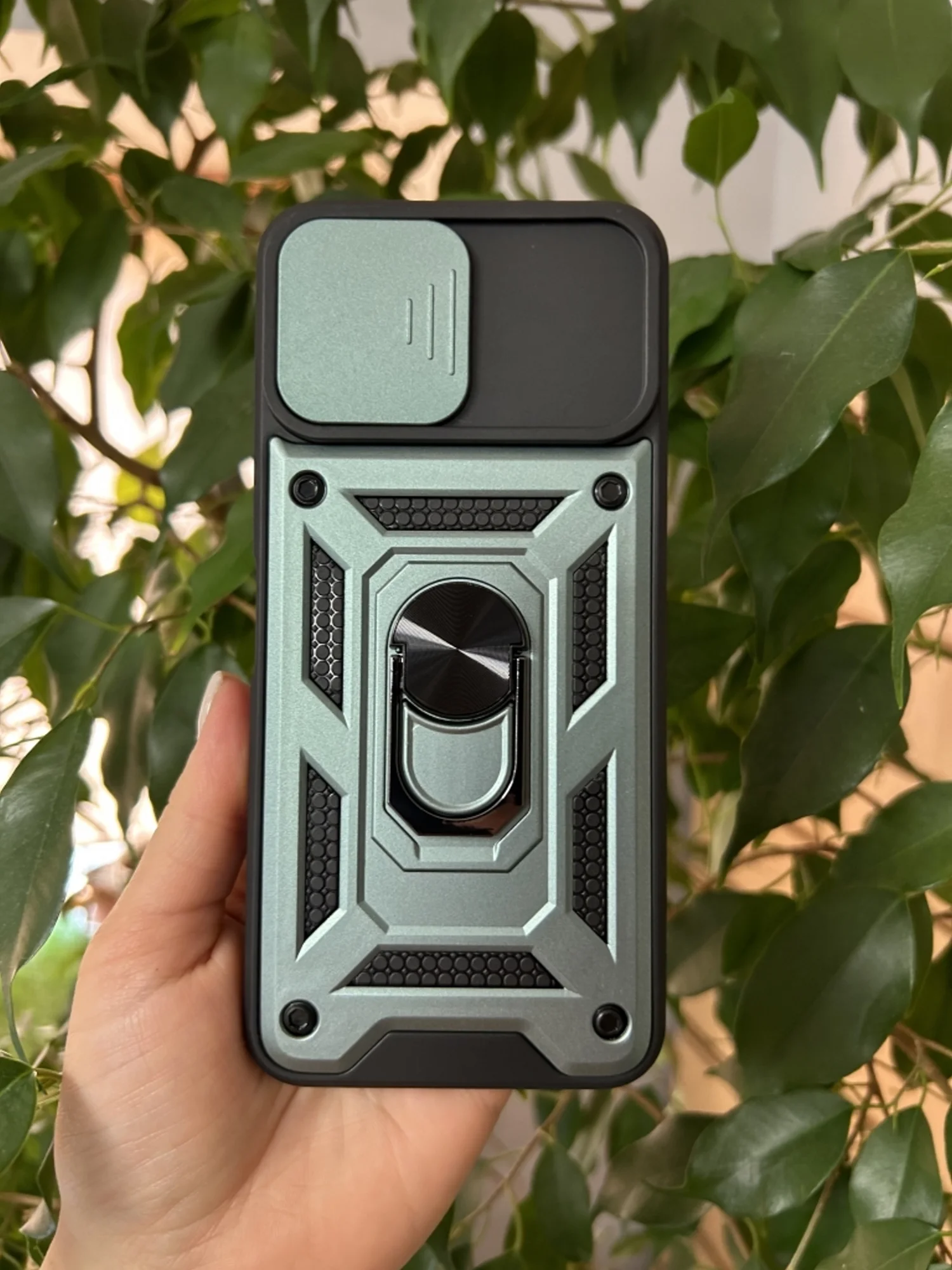Зеленый чехол противоударный armors для Huawei Nova Y61 / Нова У61 с защитой камеры