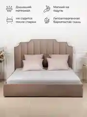 Серебряный простыня на резинке 160х200х30см трикотажная 100% хлопок