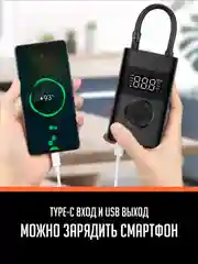 Черный автомобильный аккумуляторный насос, 2 в 1, черный