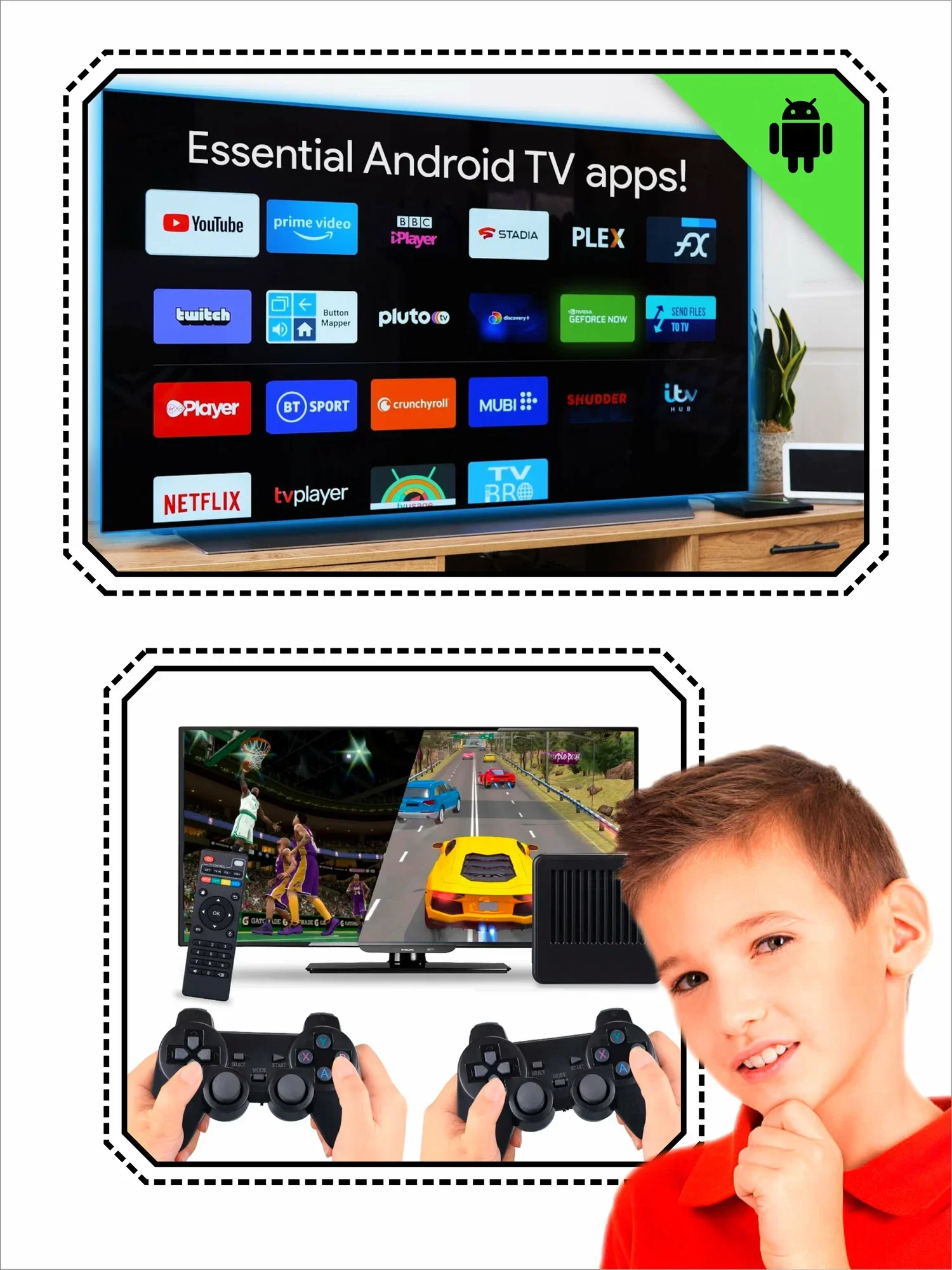 Игровая приставка консоль 64 gb Android Tv 30000игр