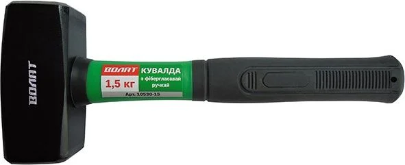Черный кувалда 1,5 кг с фиберглассовой рукояткой ВОЛАТ (10530-15)