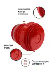 Красный пробка с кнопкой для термосов Relaxika 101 серии (от 0,75 л.) и серии 102, R.STPR.02