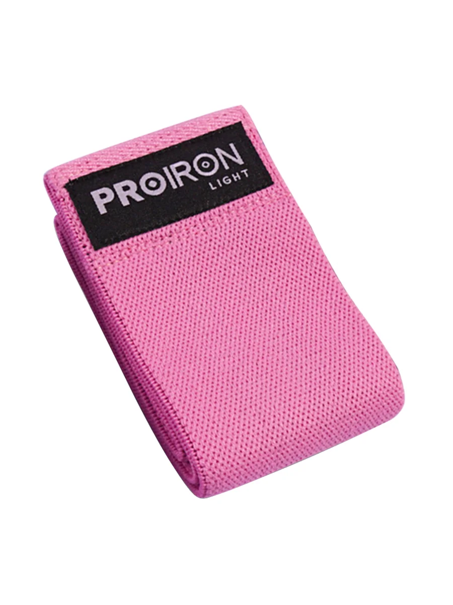 Резинка для фитнеса, PROIRON, ленточная, тканевая, 76х8 см, 7-11 кг, розовая