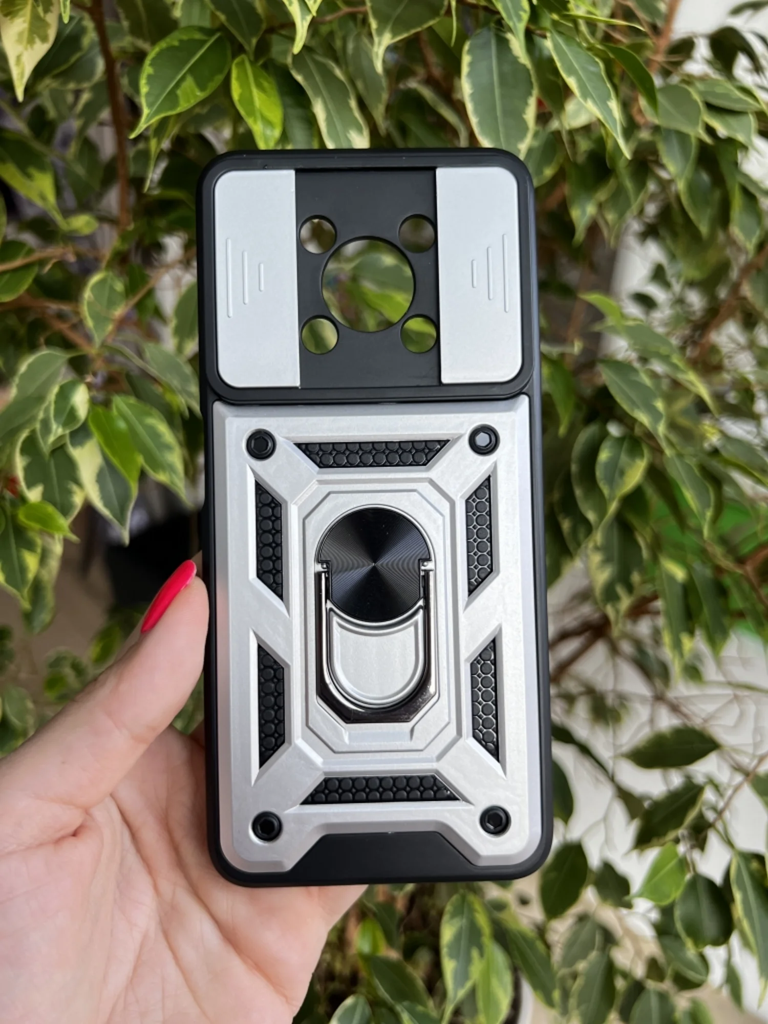 Серебряный чехол противоударный armors для Huawei Nova Y90 / Нова У90 с защитой камеры