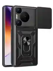 Черный чехол противоударный armors для Huawei Pura 70 Pro / Хуавей Пура 70 Про с защитой камеры
