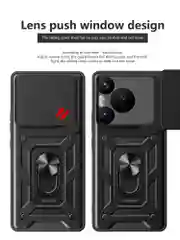 Черный чехол противоударный armors для Huawei Pura 70 Pro / Хуавей Пура 70 Про с защитой камеры