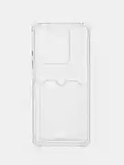 Прозрачный чехол для Tecno Spark 10 / 10C (Техно Спарк 10 / 10С) с карманом для карт, прозрачный