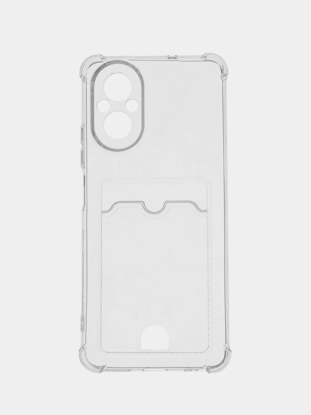 Прозрачный чехол для Realme C67 4G (Реалми С67 4Джи) с карманом для карт, прозрачный
